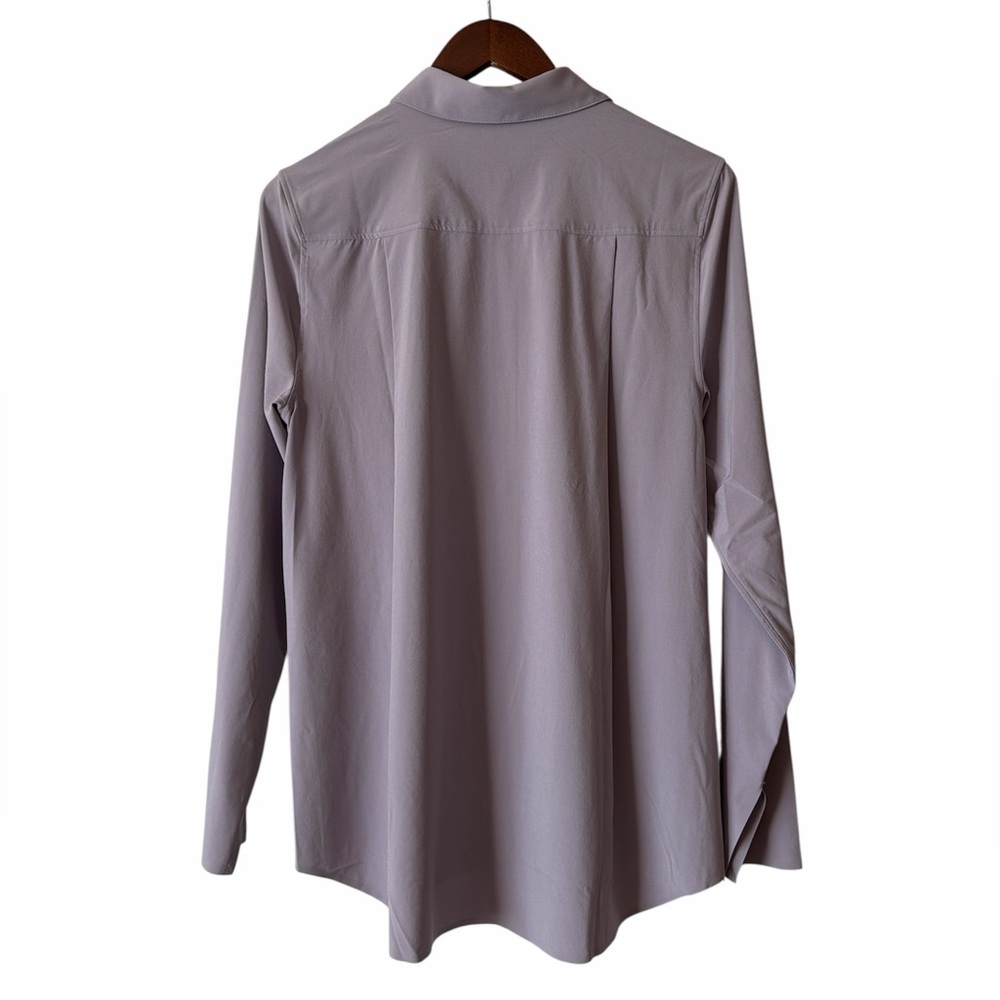 Athleta Lightweight Stretch Button Down Shirt Lav… - image 2